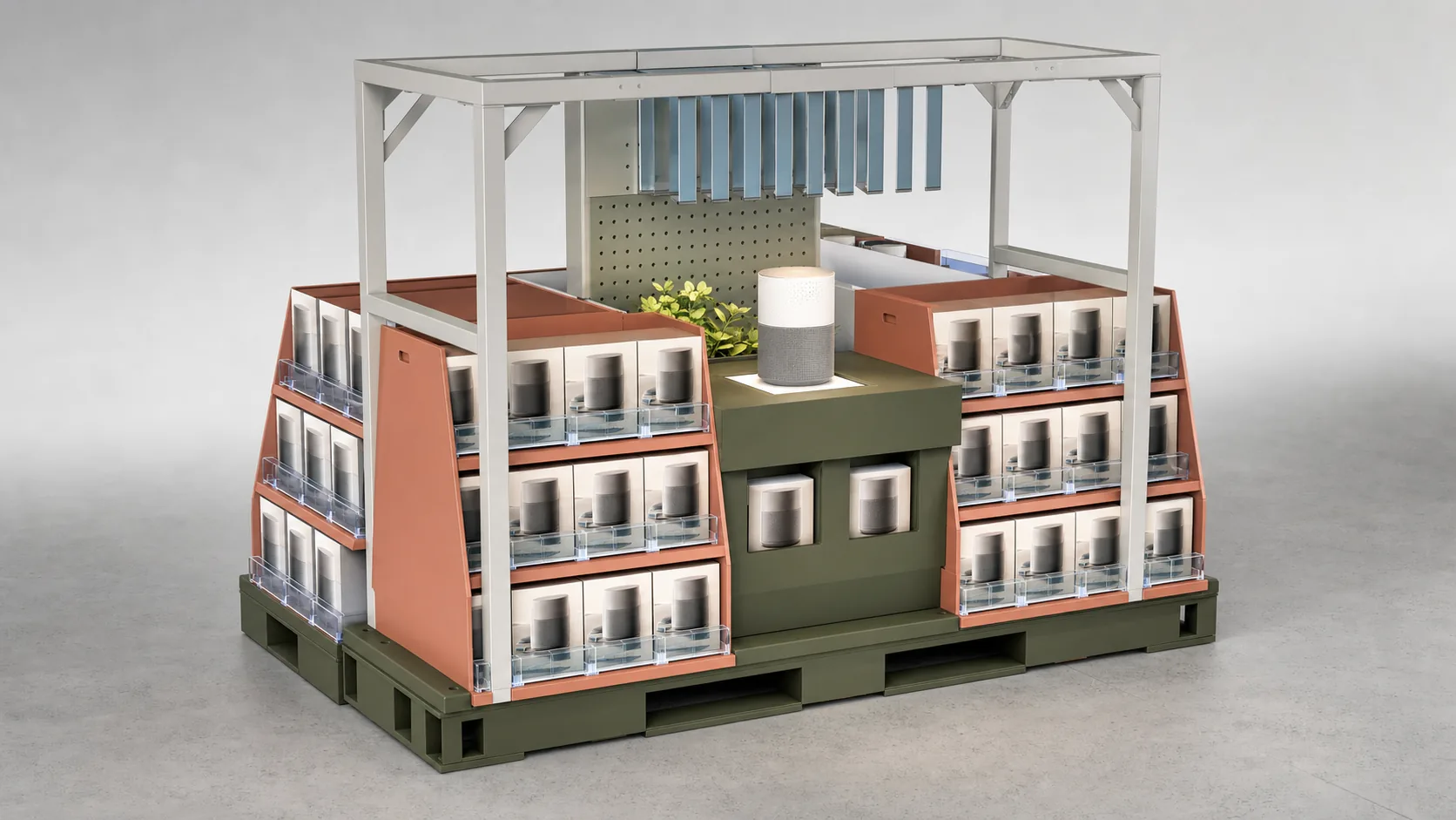 Concept rendering of a modular warehouse retail pallet display