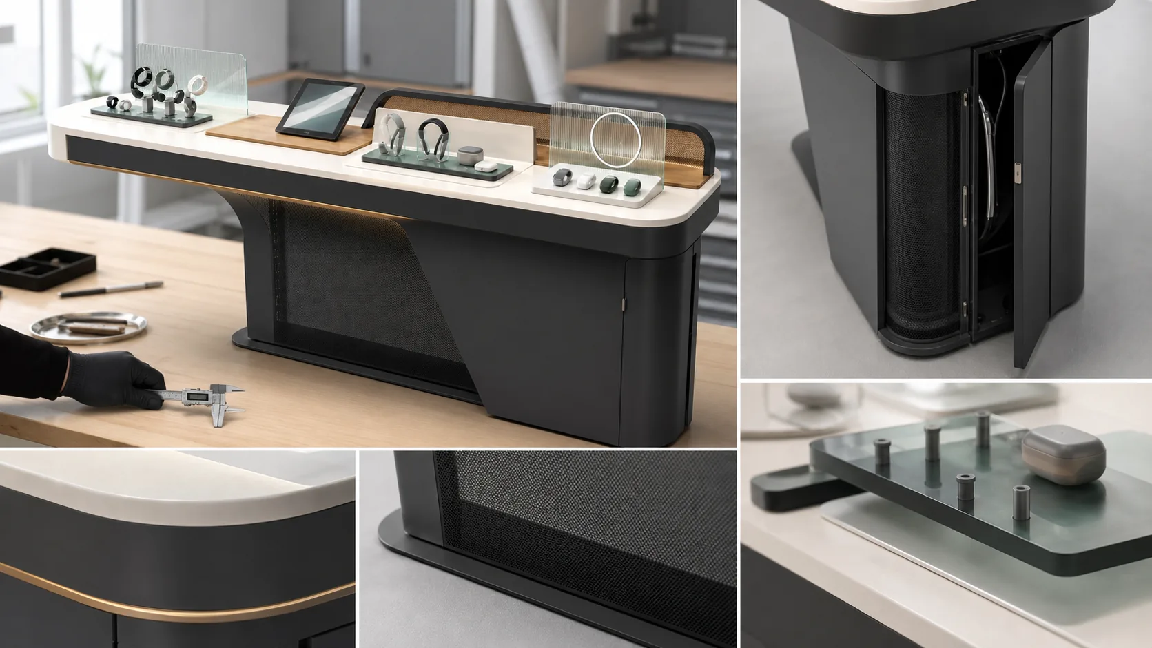Productization review details for cable access trays and durable edges